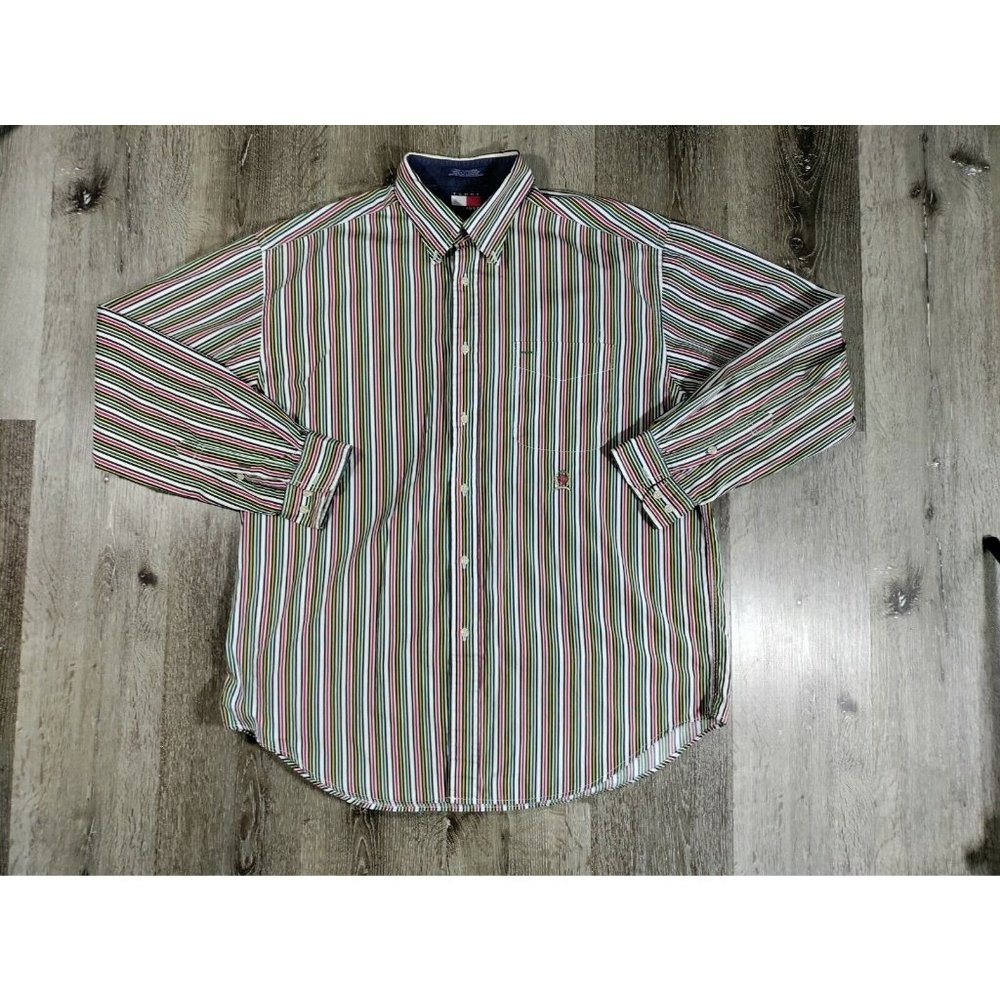 Vintage Tommy Hilfiger Mens Button Up Shirt Large
